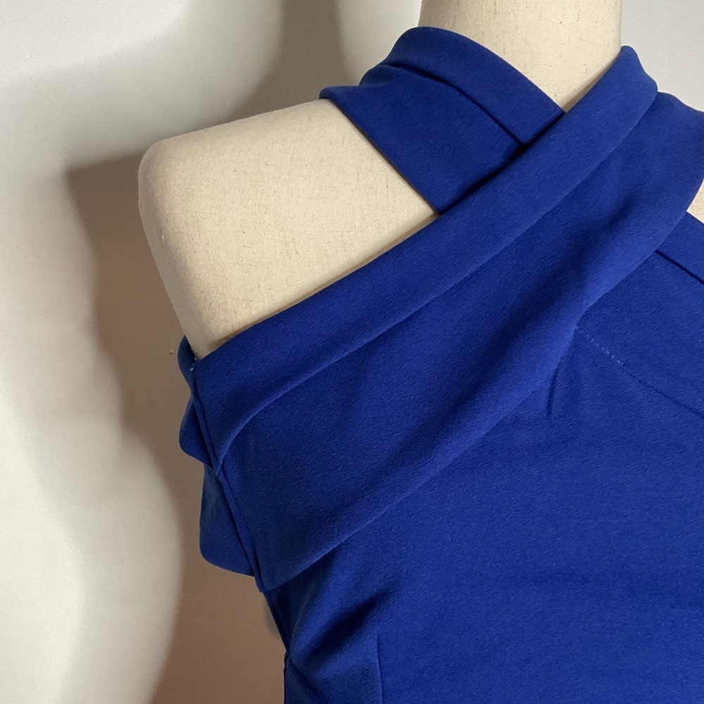 Lulu's Royal Blue Halter Neck High Slit Maxi Dress Size XSmall - Picture 2 of 6